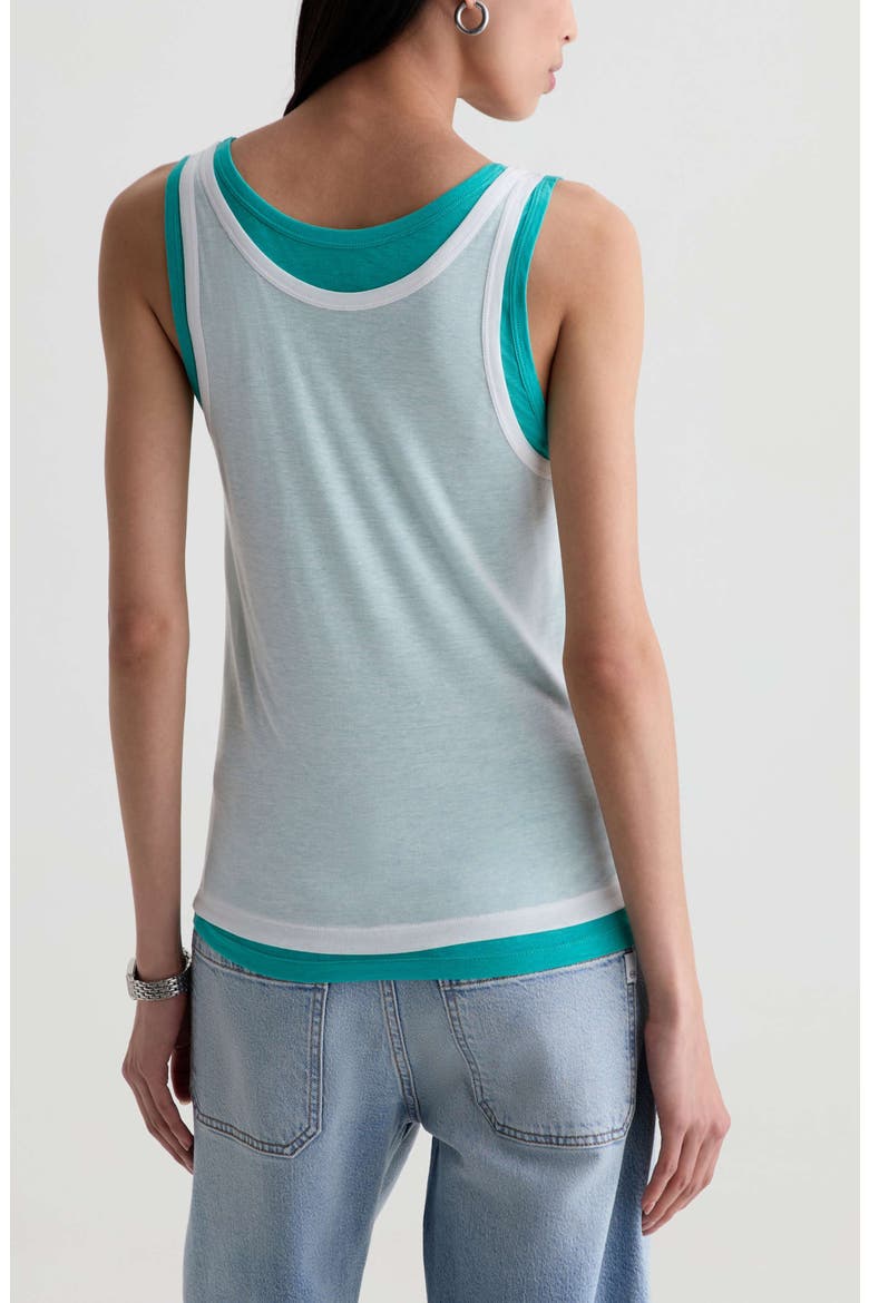 Ellena Layered Tank, Alternate, color, POOLSIDE GREEN