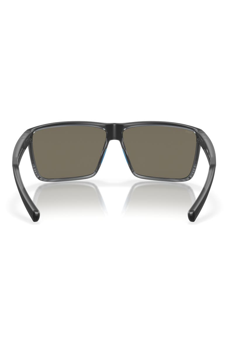 Rincon 63mm Polarized Oversize Rectangular Sunglasses, Alternate, color, MATTE SMOKE CRYSTAL / BLUE