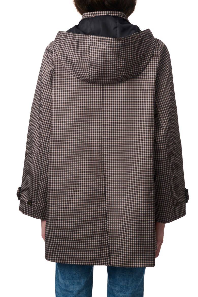 Recycled Polyester Rain Coat, Alternate, color, BLACK/BEIGE