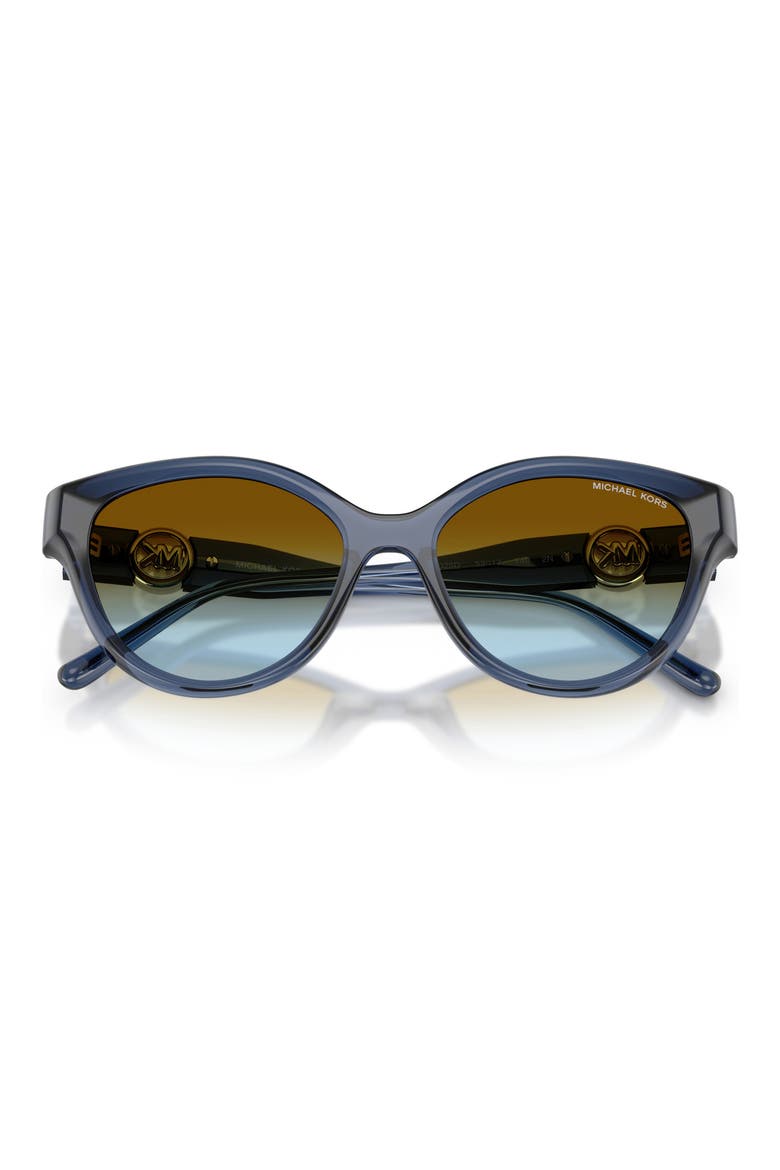 Nagoya 53mm Gradient Cat Eye Sunglasses, Alternate, color, NAVY / BROWN BLUE GRADIENT