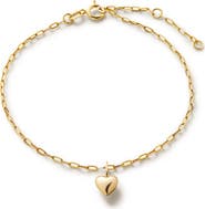 Ana Luisa Gold Charm Bracelet - Gold Heart Bracelet