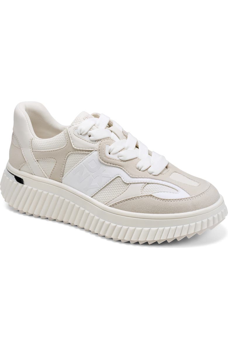 DKNY Lachele Platform Sneaker, Main, color, Soft White/ White