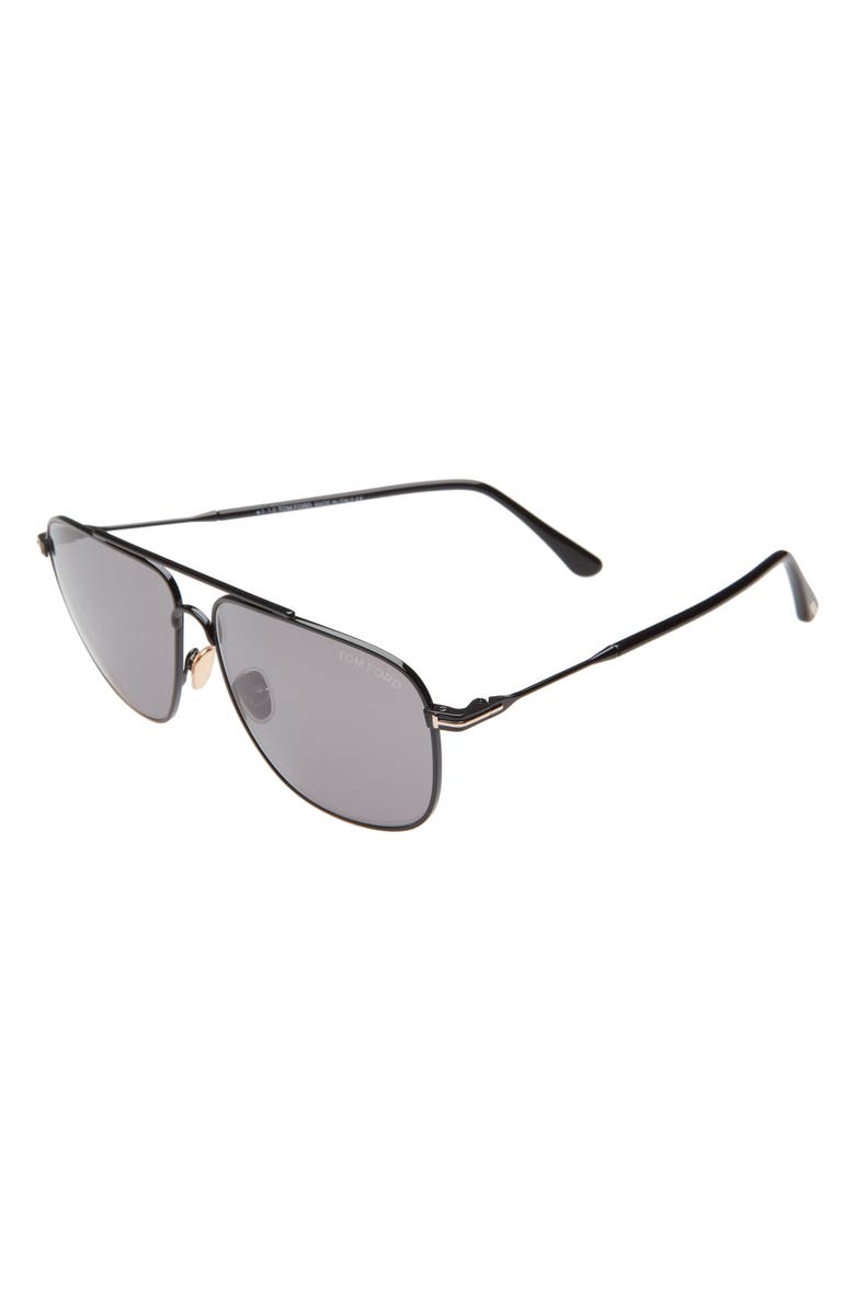 TOM FORD Len 58mm Navigator Sunglasses, Alternate, color, 