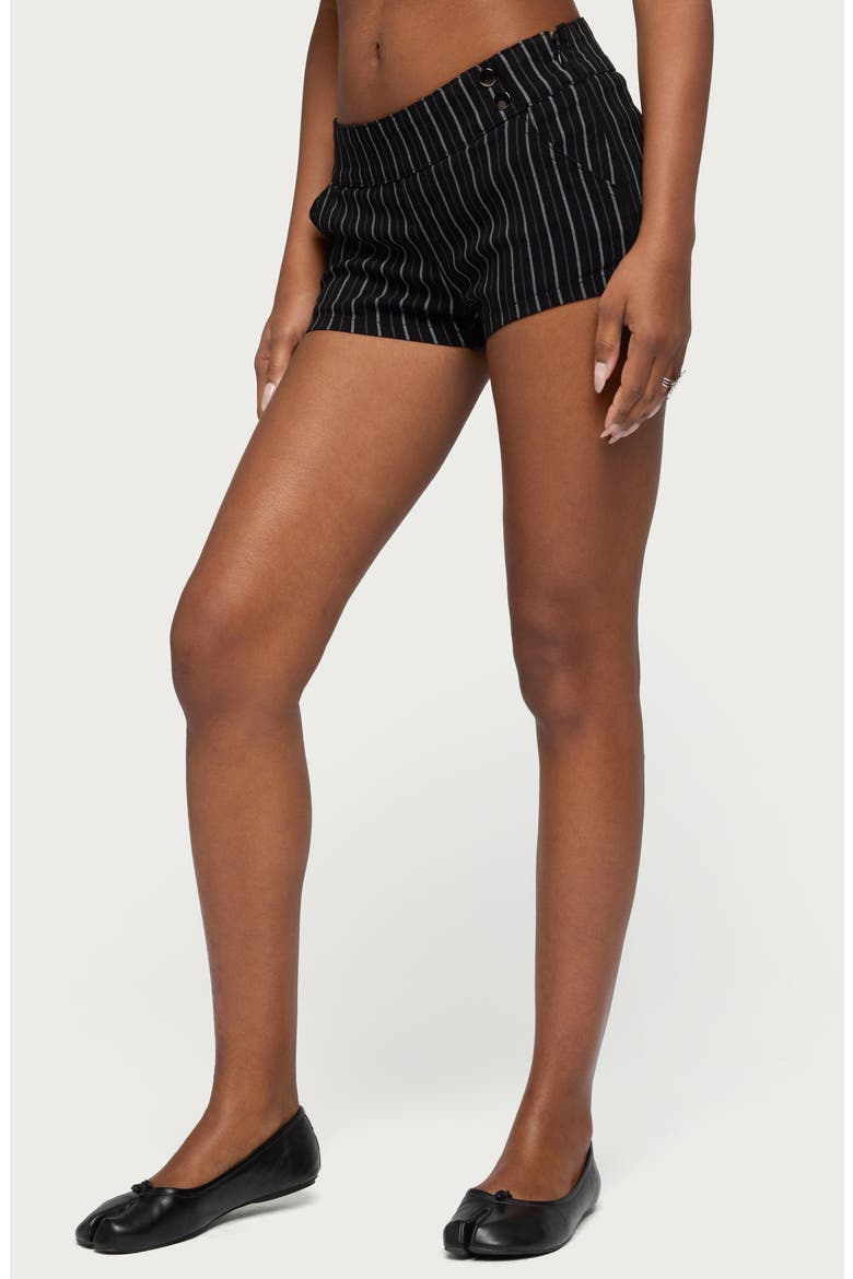 Violetta Stripe Microshorts, Alternate, color, BLACK