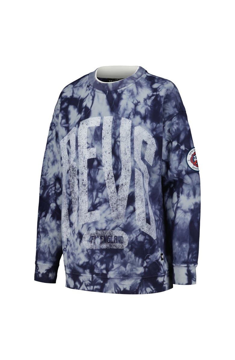 THE WILD COLLECTIVE Women's The Wild Collective Navy New England Revolution Double Collar Pullover Sweatshirt, Alternate, color, Navy