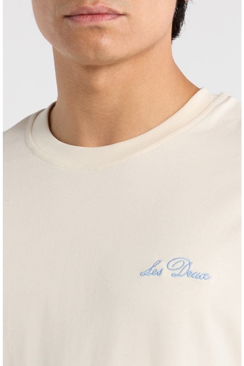 Wild Flower Embroidered Organic Cotton T-Shirt, Alternate, color, EGGNOG WHITE