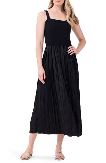 Nic + Zoe Kara Womens Knit Sleeveless Maxi Dress In Black Onyx