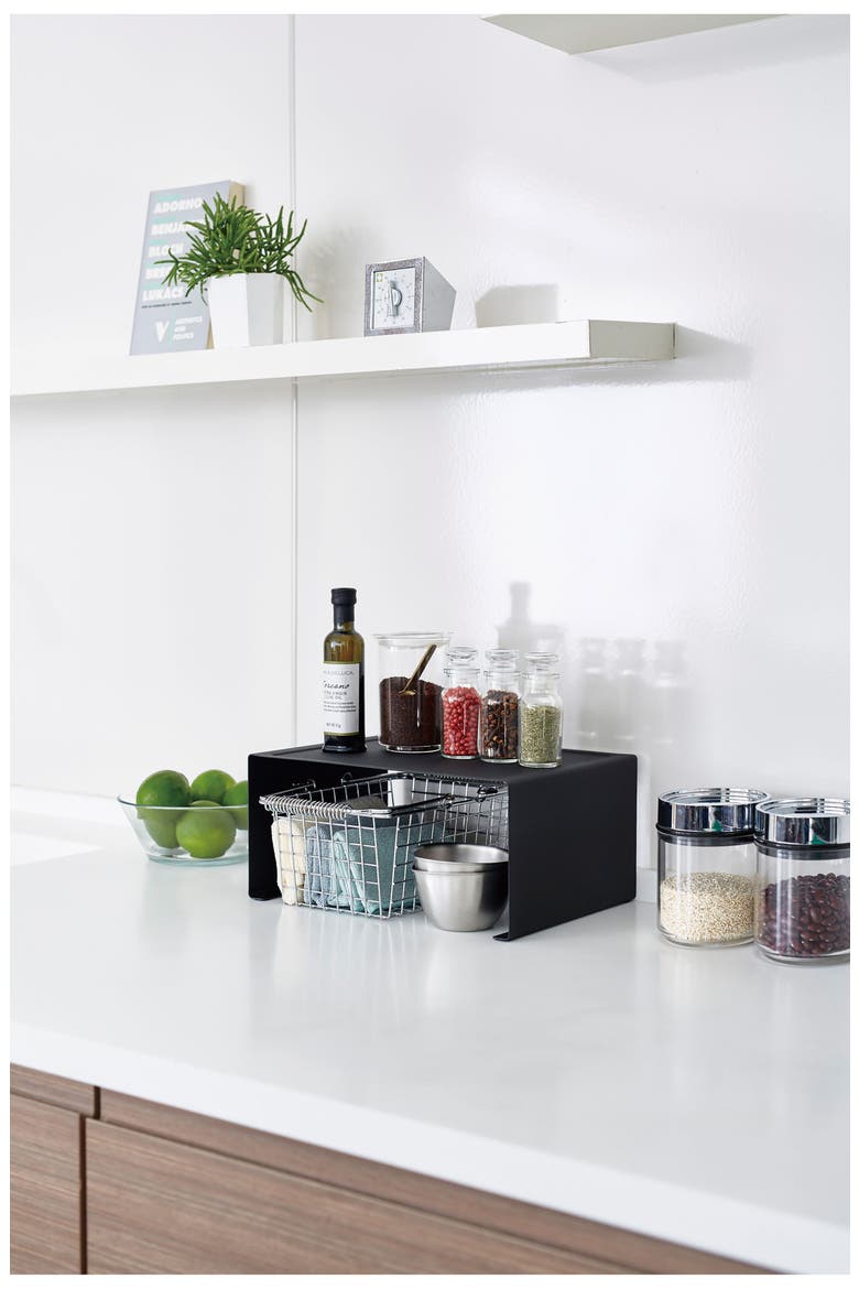 Stackable Countertop Shelf, Alternate, color, BLACK