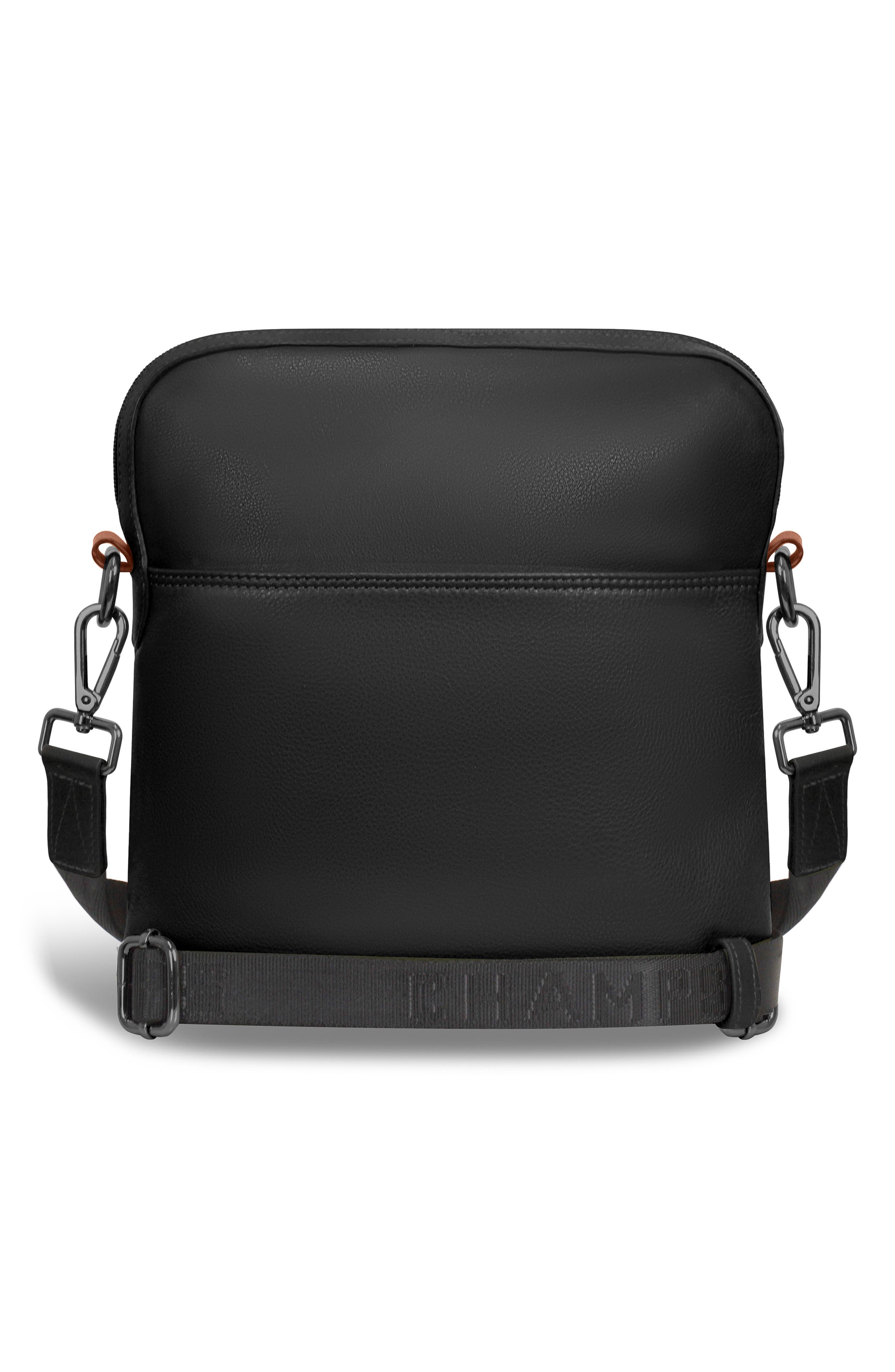 CHAMPS Onyx Leather Camera Bag, Alternate, color, Black