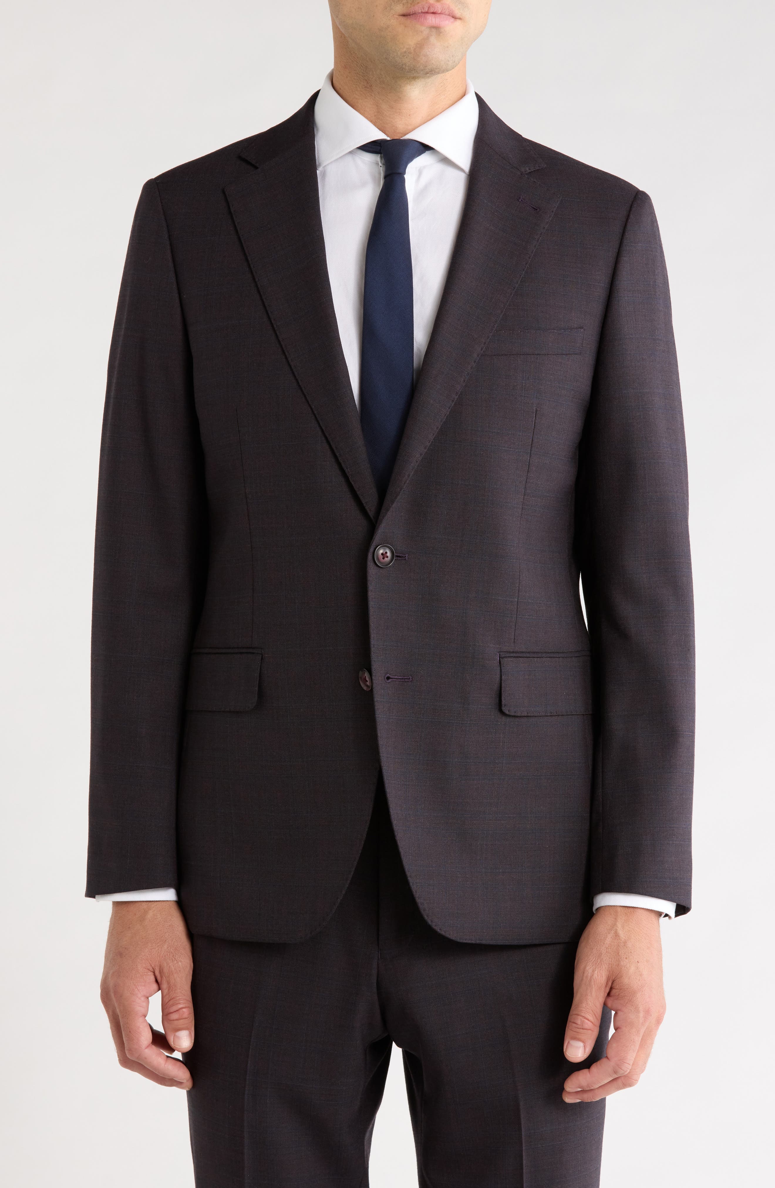 Stretch Wool Blend Suit Jacket