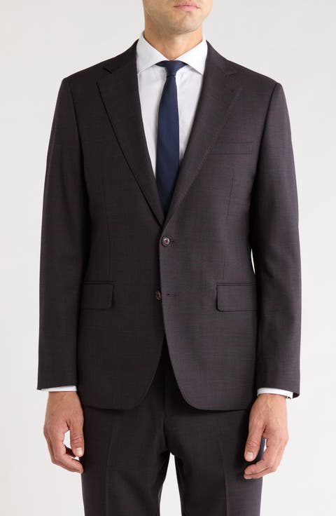 Stretch Wool Blend Suit Jacket