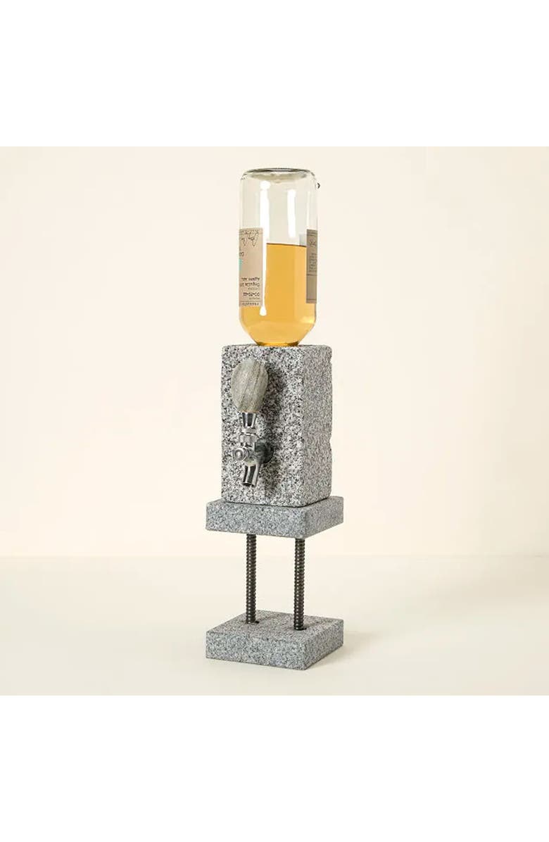 Uncommon Goods Stone Drink Dispenser, Main, color, Granite Gray