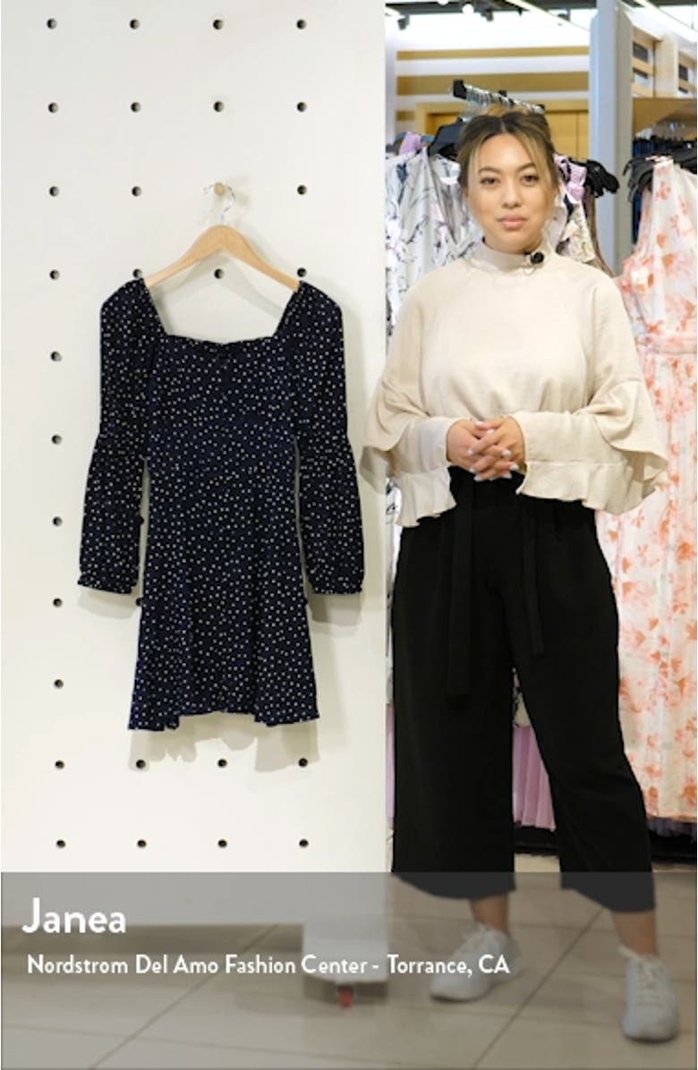 Cinch Long Sleeve Minidress, sales video thumbnail