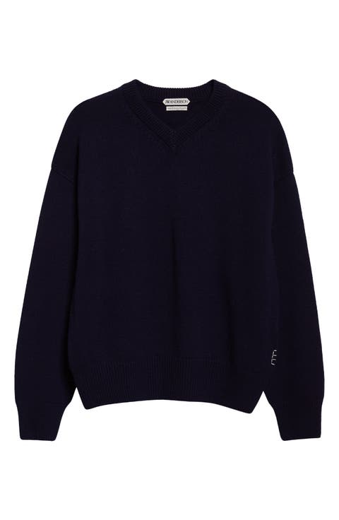 Loafer Stitch Cashmere V-Neck Sweater
