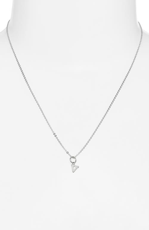 Nashelle Initial Pendant Necklace In Sterling Silver - V