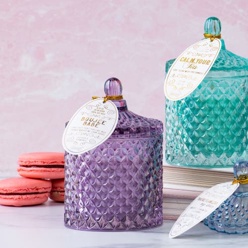 Totalee Gift Crystal Purple Boujee Babe Candle Wax Purple 6.35 oz Burn Time 30 In Purple