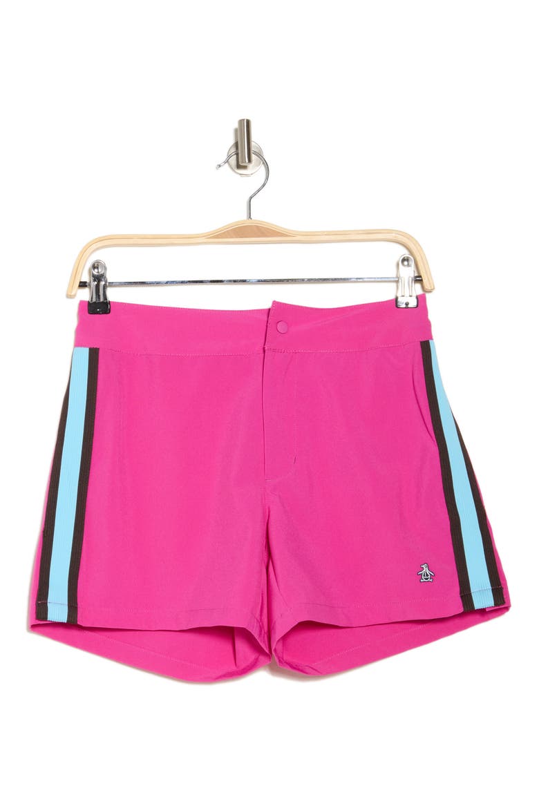 Flat Front Shorts, Alternate, color, FUCHSIA RED
