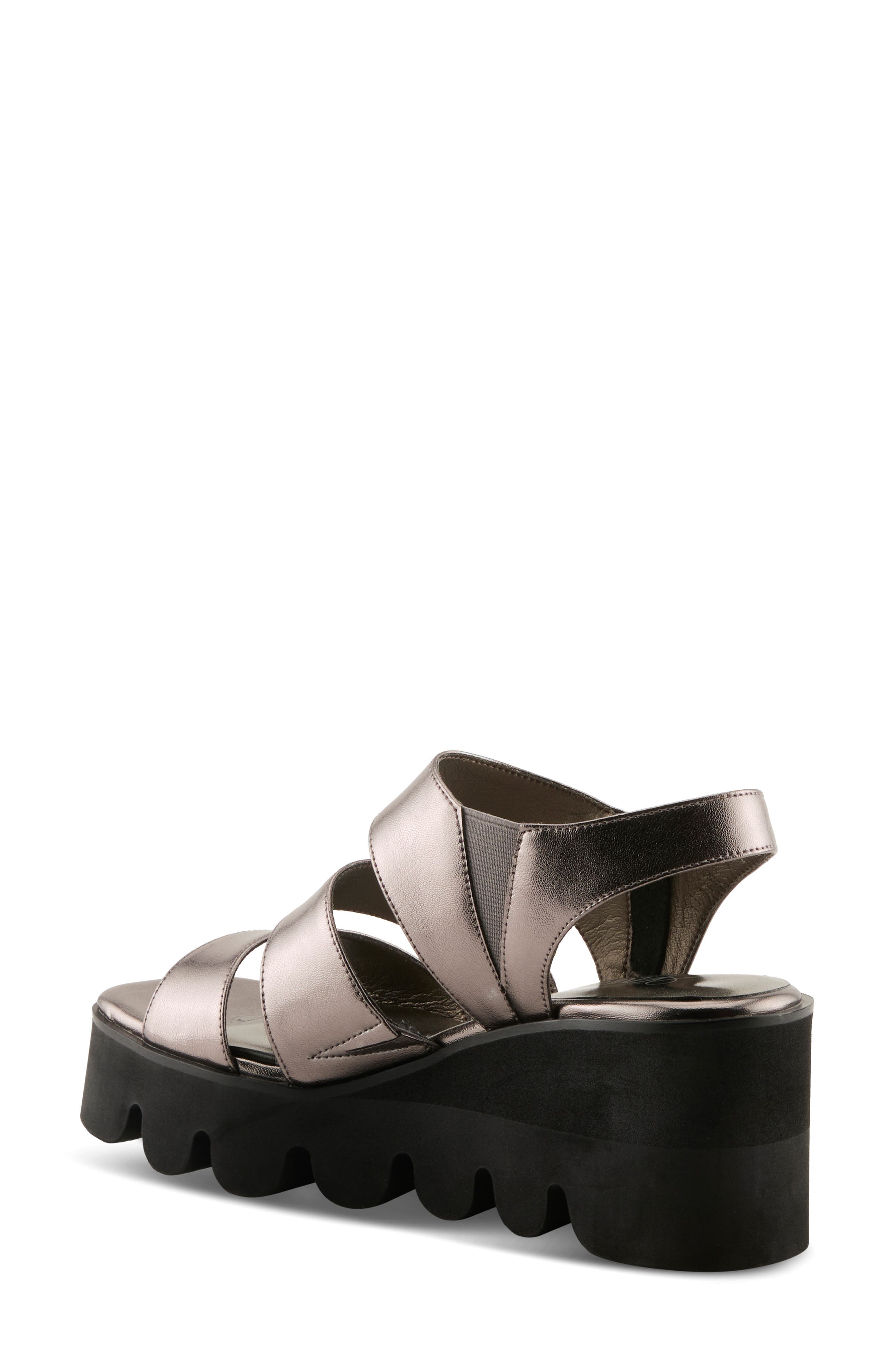AZURA BY SPRING STEP Corrigate Platform Wedge Sandal, Alternate, color, 
