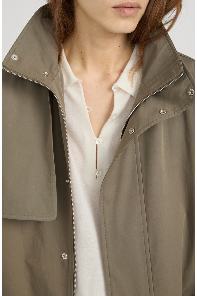 The Short Field Trench Coat, Alternate, color, ARMY