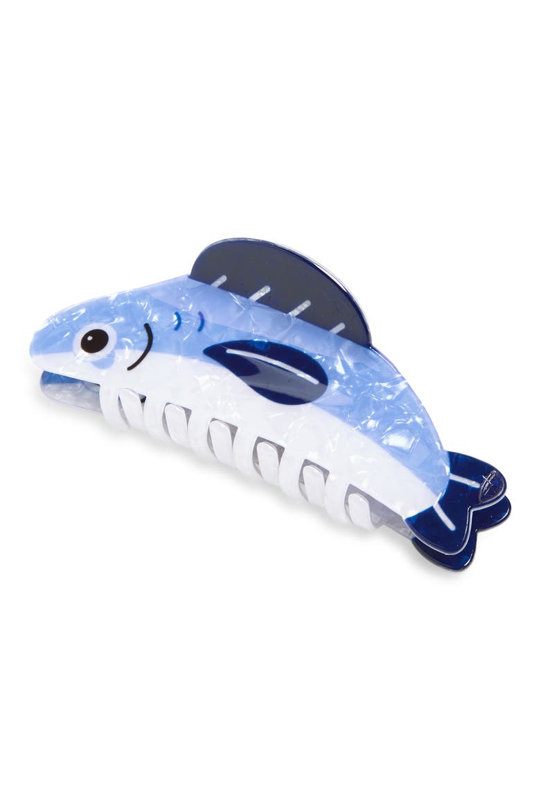 Minnow Hair Claw Clip, Main, color, BLUE MULTI