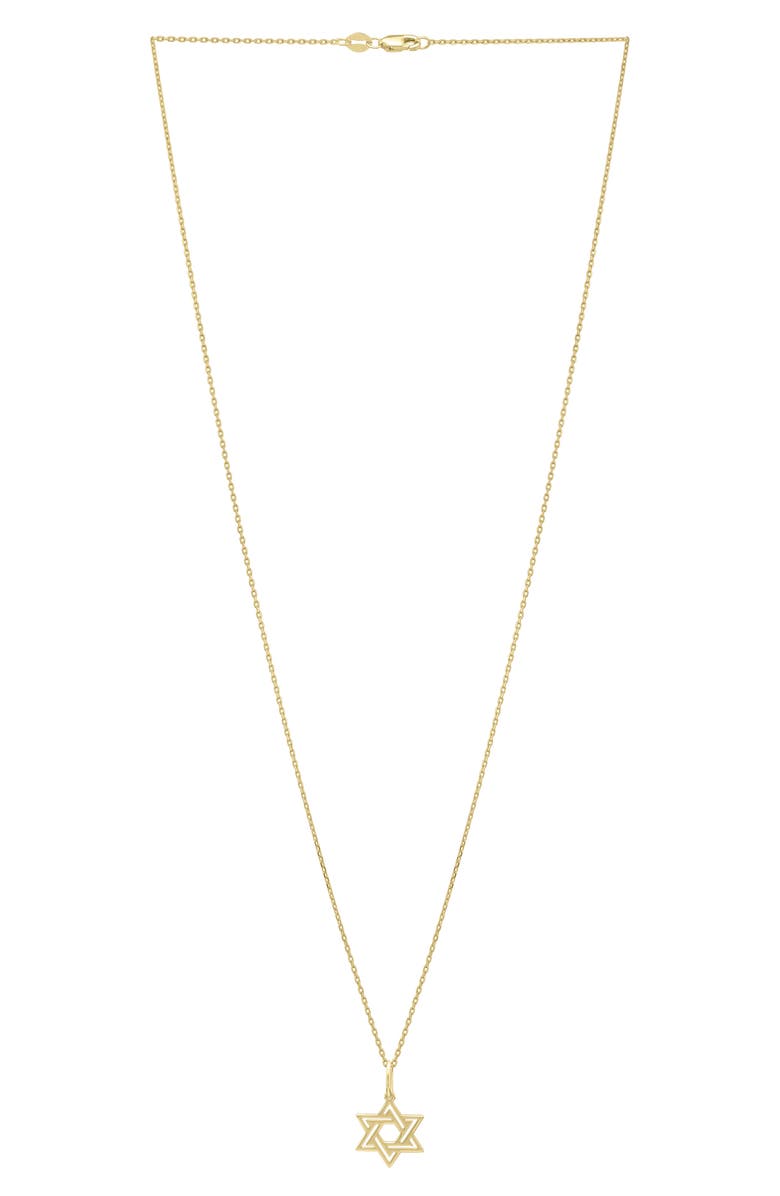 KARAT RUSH 14K Yellow Gold Star of David Pendant Necklace, Alternate, color,