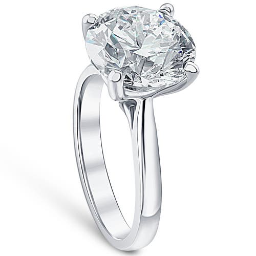 Bliss Diamond 3 Ct Diamond Solitaire Lab Grown Engagement Ring In Silver