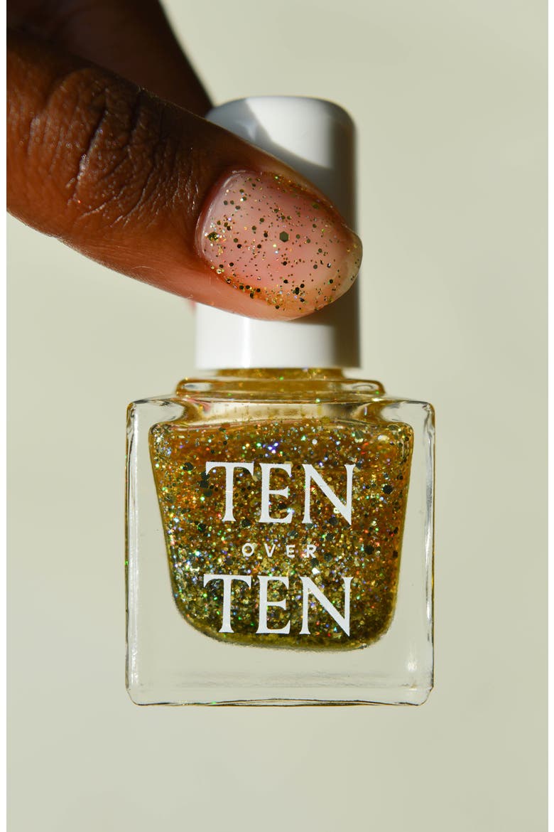 Gold Nail Polish Topper, Alternate, color, BERGEN