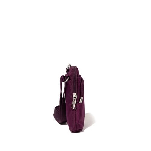 Baggallini Securtex Anti-theft Activity Small Crossbody Bag In Purple