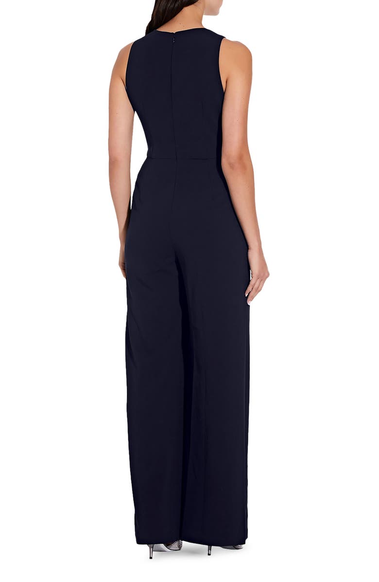 Adrianna Papell Wide Leg Crepe Jumpsuit, Alternate, color,