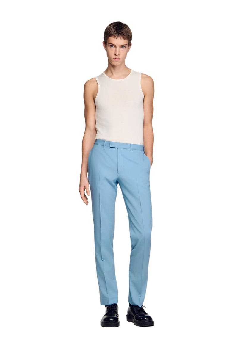 Wool Suit Trousers, Alternate, color, Sky blue