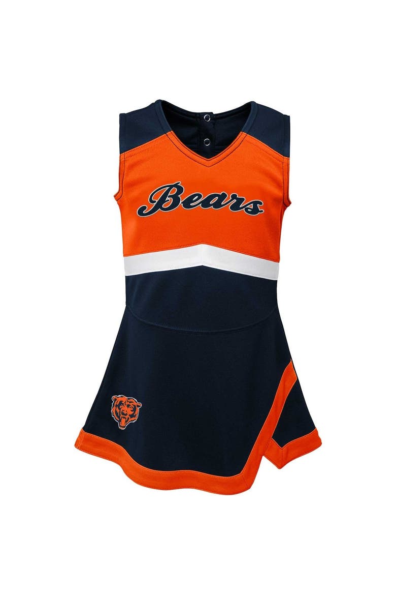 Girls Infant Navy Chicago Bears Cheer Captain Jumper Dress, Alternate, color, Navy