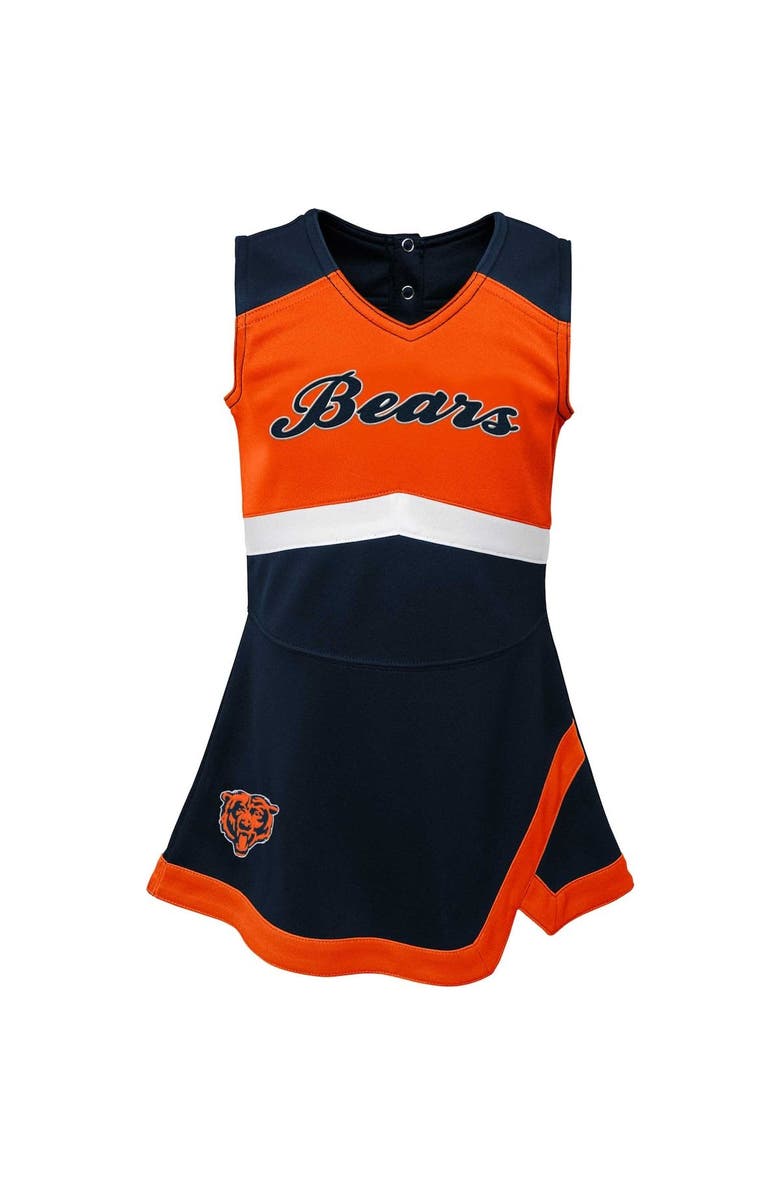 Outerstuff Girls Infant Navy Chicago Bears Cheer Captain Jumper Dress, Alternate, color, Navy