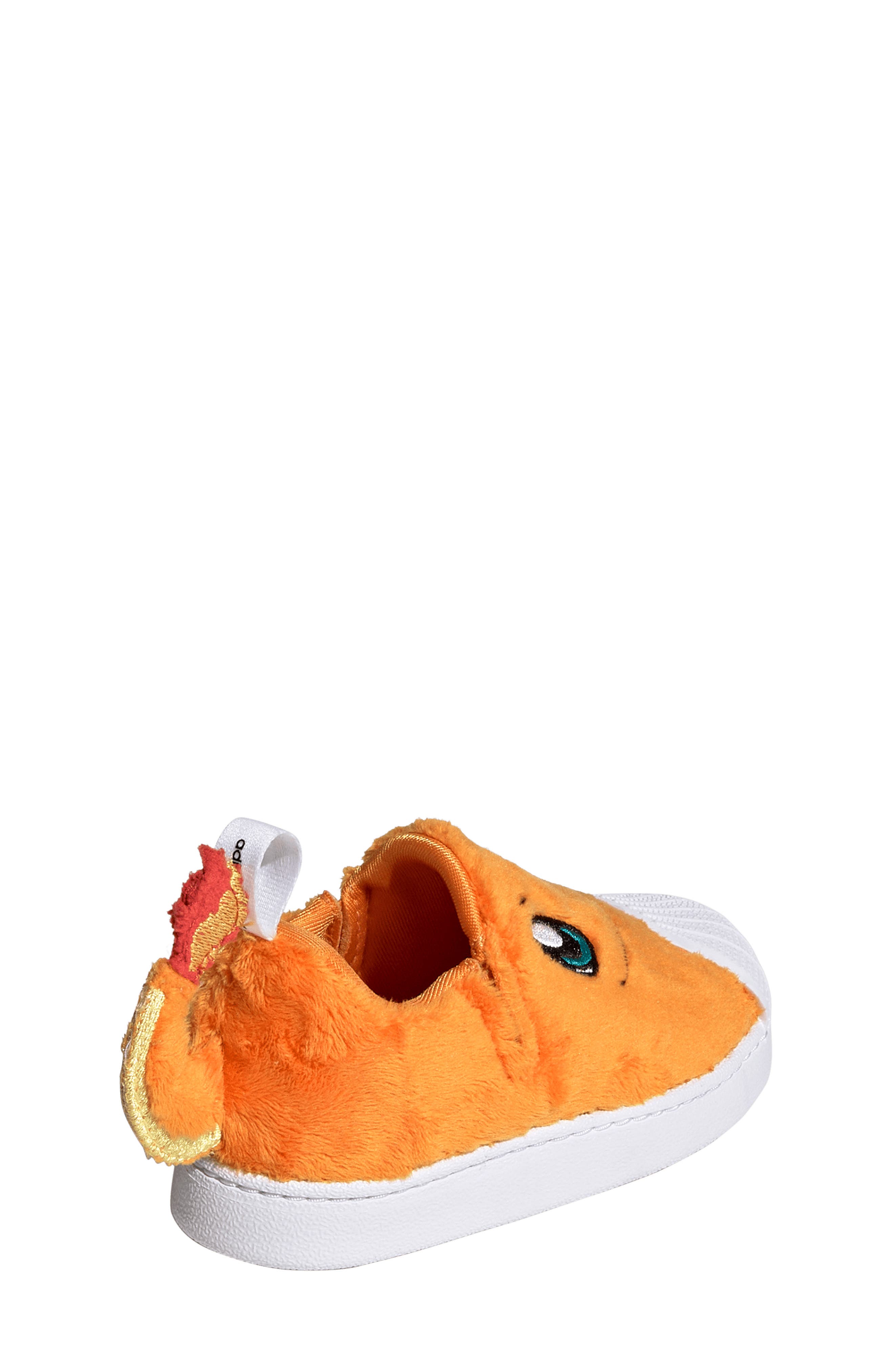 Kids' Superstar Quickon Pokmon Sneaker, Alternate, color, ORANGE/ WHITE/ GREEN