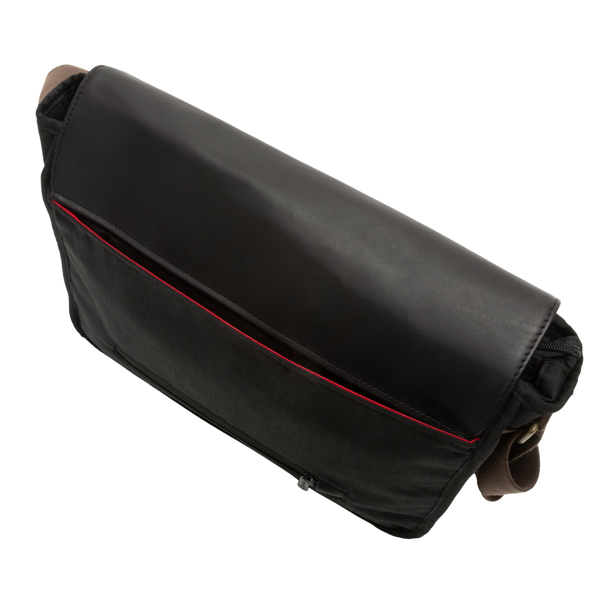 Manhattan Portage Waxed Nylon Sheridan Messenger Bag, Alternate, color, Black