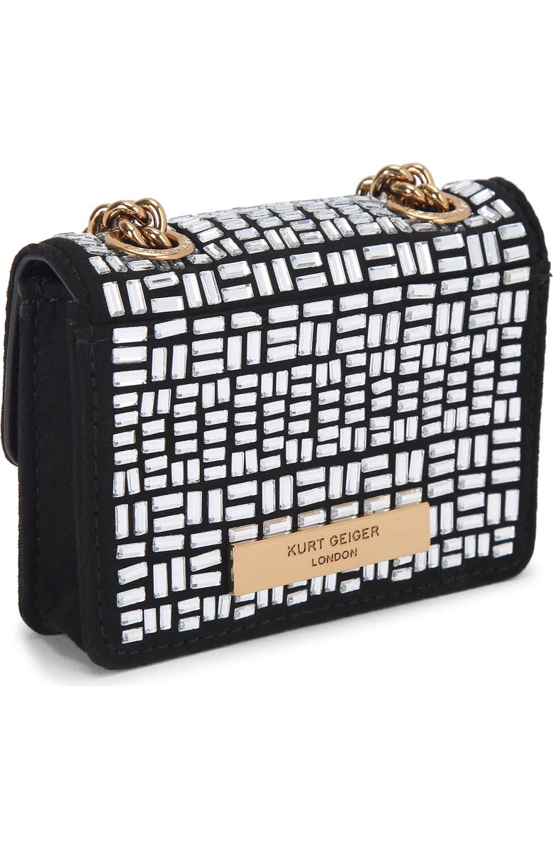 Kurt Geiger London Micro Kensington Faux Leather Crossbody Bag, Alternate, color, Charcoal