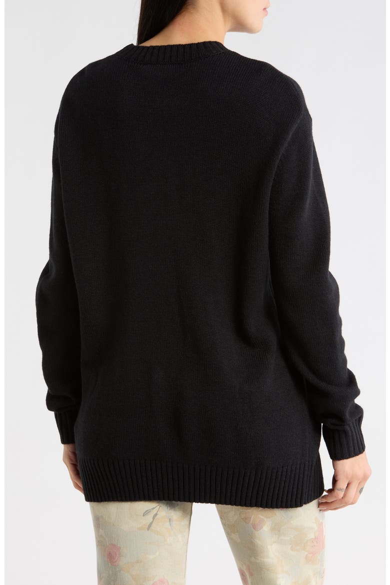 Sequin Knit Sweater, Alternate, color, BLACK