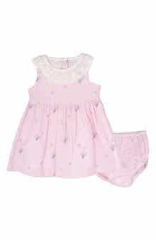 Rare Editions Seersucker Stripe Dress & Bloomers