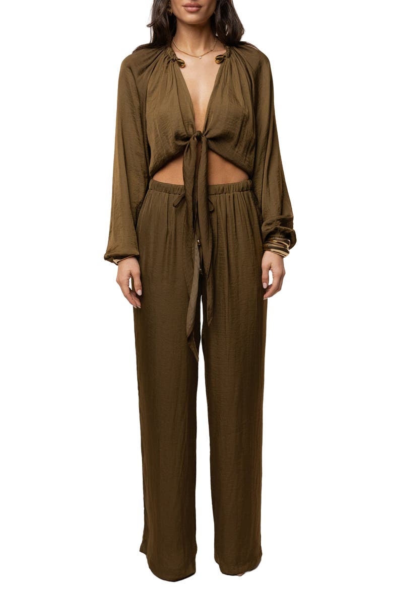 Seaside Glow Pants, Alternate, color, Olive