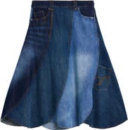 Desigual Patchwork A-Line Skirt