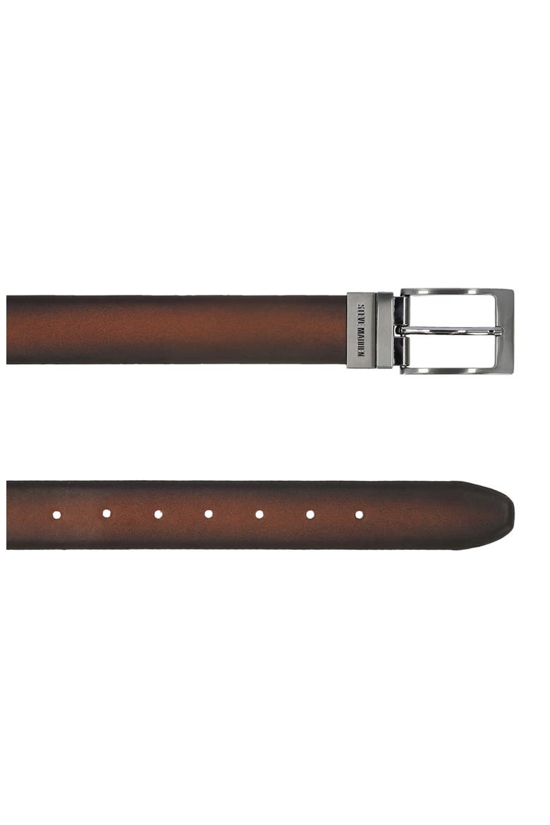 35mm Burnished Reversible Dress Belt, Alternate, color, COGNAC/ BLACK