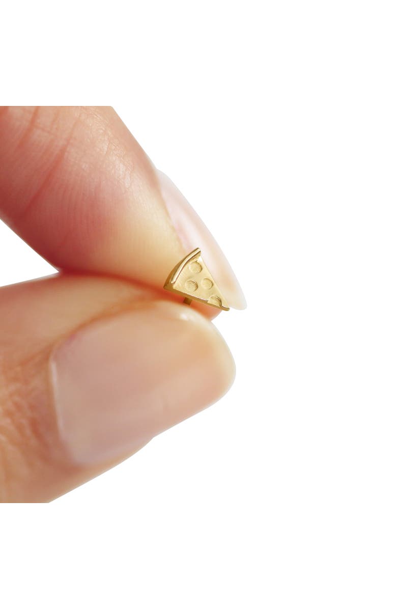 Whit Jewelry 14K Yellow Gold Pizza Stud, Alternate, color, Gold - Butterfly Back