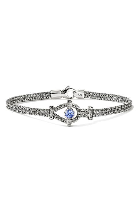 Icon Sterling Silver Tanzanite & Diamond Bracelet