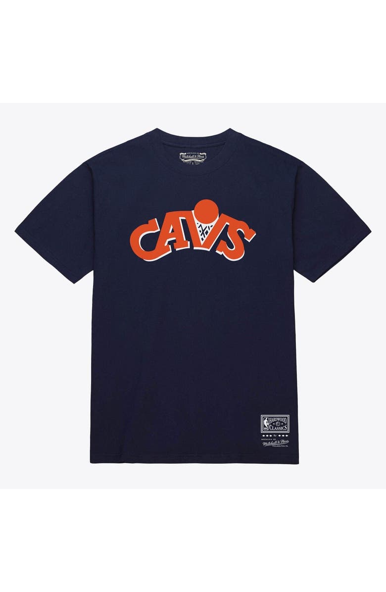 Mitchell & Ness Unisex Mitchell & Ness  Navy Cleveland Cavaliers Hardwood Classics Arch T-Shirt, Main, color, Navy