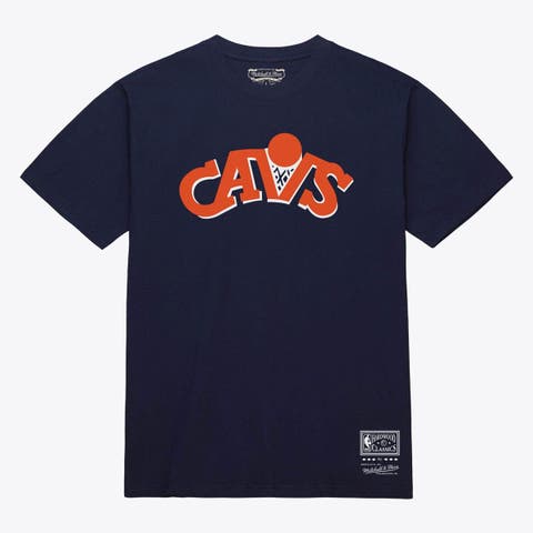 Unisex Mitchell & Ness  Navy Cleveland Cavaliers Hardwood Classics Arch T-Shirt