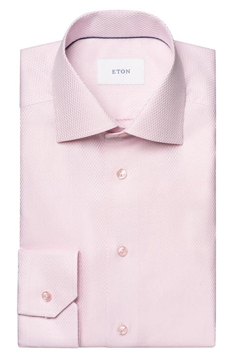 Contemporary Fit Textured Solid Dress Shirt