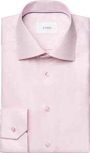 Eton Contemporary Fit Textured Solid Dress Shirt