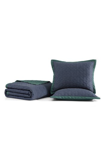 Bebejan 3-piece Reversible Quilted Coverlet Set In Blue