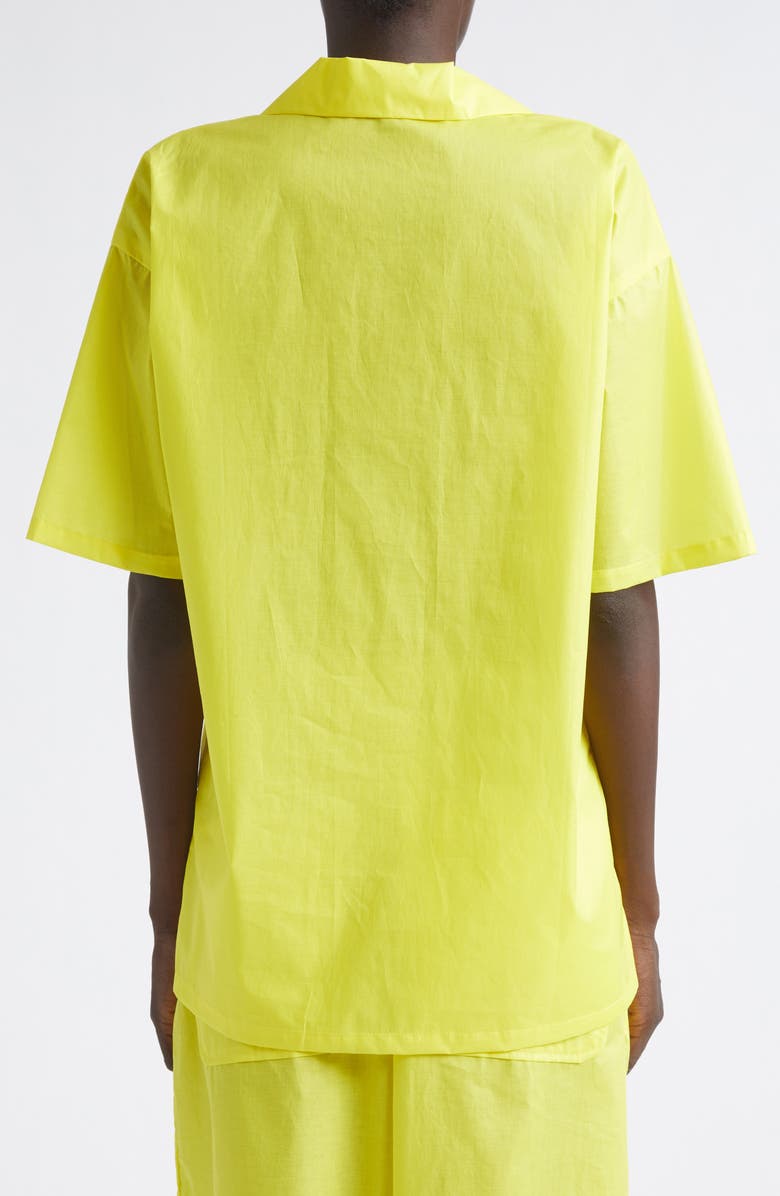 COMING OF AGE Oversize Cotton Polo Top, Alternate, color, Sunshine Cotton