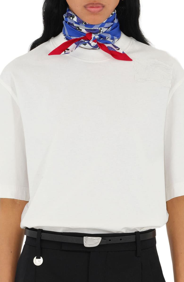 Burberry Reversible Print Silk Scarf, Alternate, color,