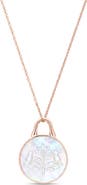 Roseate Mother of Pearl Pendant Necklace